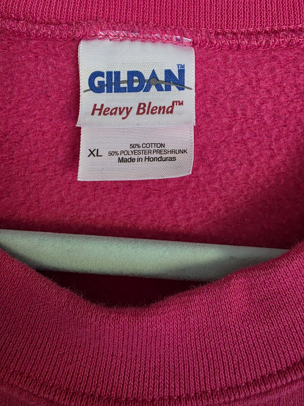 Gildan Heavy Blend Crewneck Sweatshirt - Bright Pink Xl - Picture 2 of 3